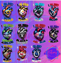 Load image into Gallery viewer, I BLEED NFL TSHIRT